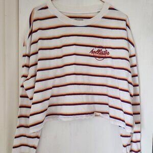Hollister California, Rainbow Striped Crop Top